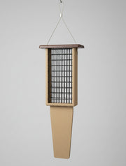Double Suet Cake Feeder - brown roof