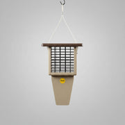 Single Suet Cake with Tail Prop Feeder - brown roof