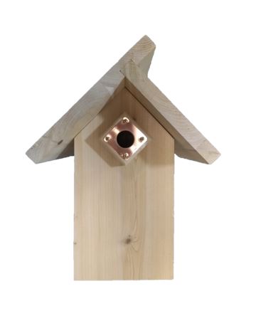 Chickadee/Wren Nest Box with Peaked Roof - Cedar