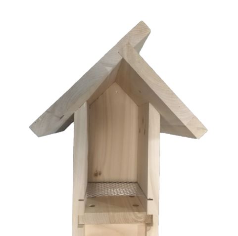 Chickadee/Wren Nest Box with Peaked Roof - Cedar Interior
