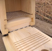 Chickadee/Wren Nest Box with Peaked Roof - Cedar - nest lift and climbing guides