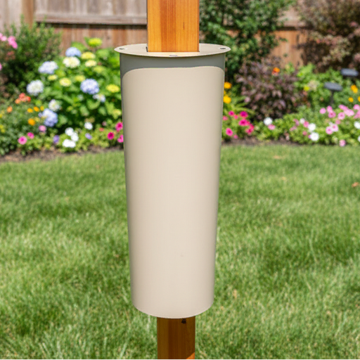 Flat Top Squirrel Baffle/ Squirrel Guard - 4 x 4 Tan
Installed on a standard 4 x 4 post