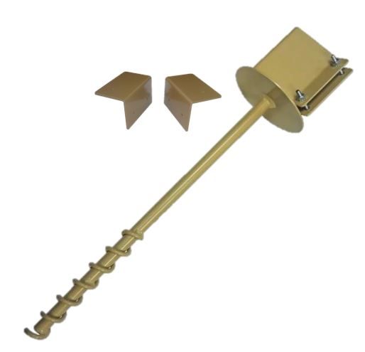 4X4 Ground Socket and Flange Combo (Tan Color)