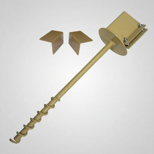 Tan 4x4 Ground socket and flange