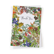 Greeting card with native floral design and 'Thank You' text on a white background