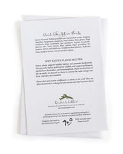 Informational card about Great Lakes native plants with text and a logo on a white background