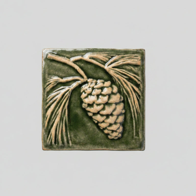 4×4 Pine Cone Ceramic Tile