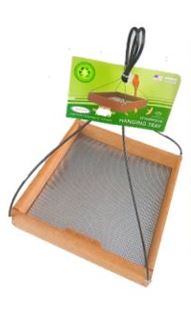 Hanging Tray Feeder Seed Cake Combo with Feeder Pole - Hanging Tray Recycled Feeder - 9" x 9"