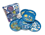 Puzzle Sorting Trays with puzzle pieces in them