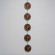 Flamed 5-Disc Raised Tree Wall Discs

