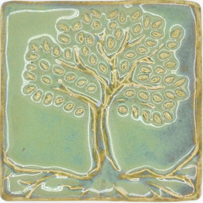 Tree of Life Tile 4 x 4 - turquoise 