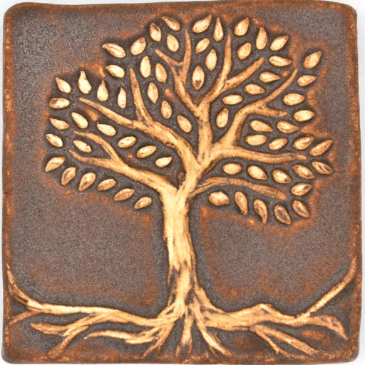 Tree of Life Tile 4 x 4 - brown
