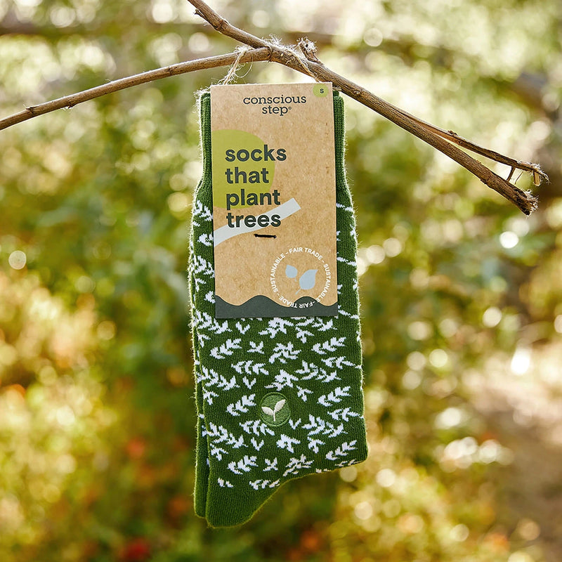Adult Socks That Plant Trees (Green Branches)