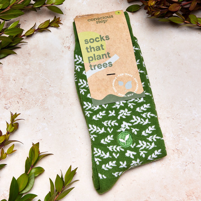 Adult Socks That Plant Trees (Green Branches)