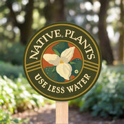 Garden Sign - Native Plants Use Less Water