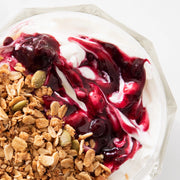 Naked Triple Berry Spread mixed with yogurt and granola
