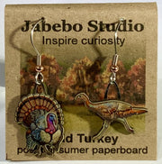 Wild turkey earrings