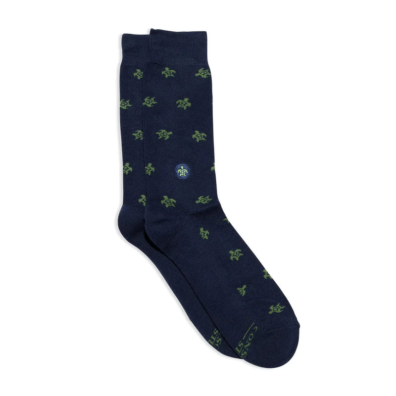 Adult Socks That Protect Turtles (Navy Turtles)