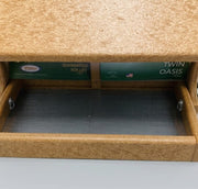 Twin Oasis with Suet Cages Recycled Bird Feeder
turn buttons to keep trays in place while in use