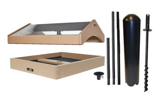 Ultimate Pole Mounted Recycled Tray Feeder Bundle