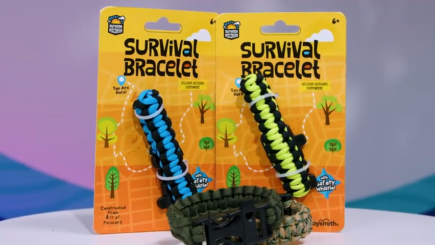 Outdoor Discovery Survival Bracelet with Whistle