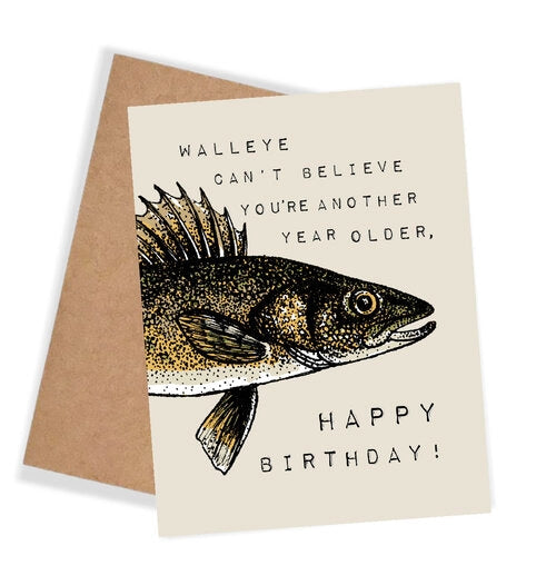 Walleye Just Can’t Believe It Birthday Card