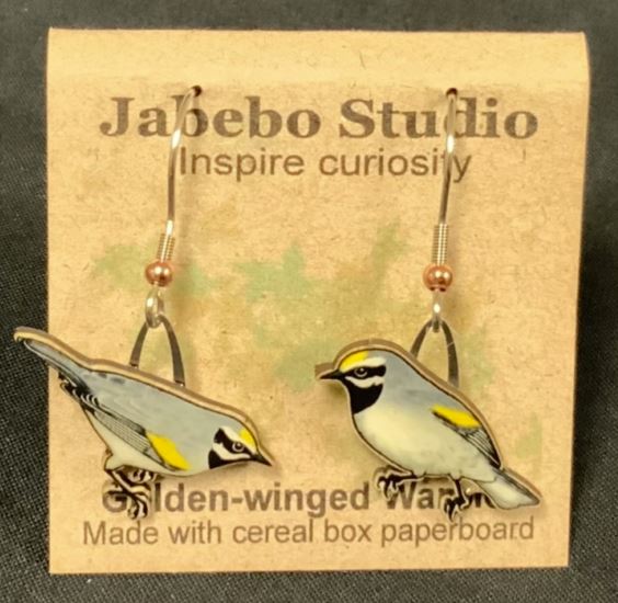 Golden-Winged Warbler Earrings