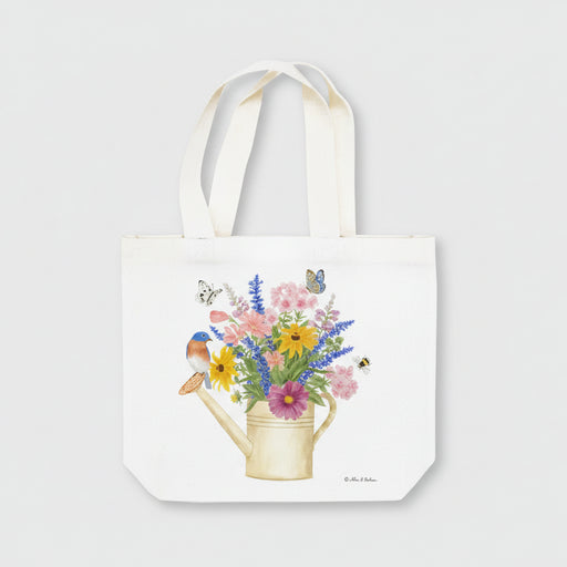 Watering Can Bluebird Bouquet Gift Tote