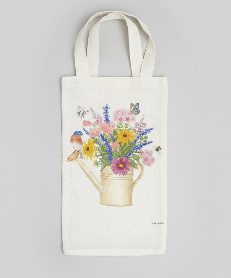 Watering Can Bluebird Bouquet Gourmet Gift Caddy