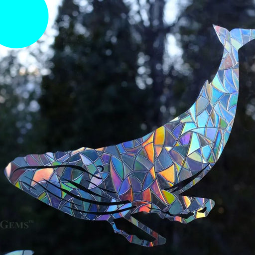 Humpback Whale window cling - detail