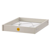 Green Solutions Hanging Platform Feeder - Large in Sea Salt White with the hangers collapsed for storage