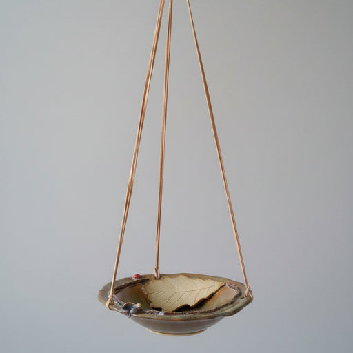 Hanging Bird Bath -Swamp White Oak Leaf Bowl