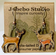 White-tailed Deer Earrings with packaging