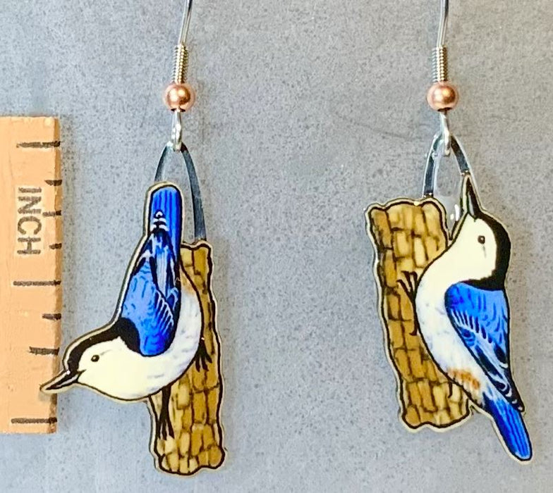 White-Breasted Nuthatch Earrings