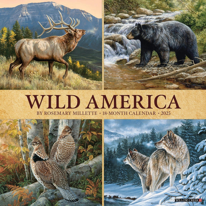 Wild America 2025 Wall Calendar front cover