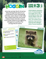 Prof. Noggin Wildlife of North America Card Game - back of game box