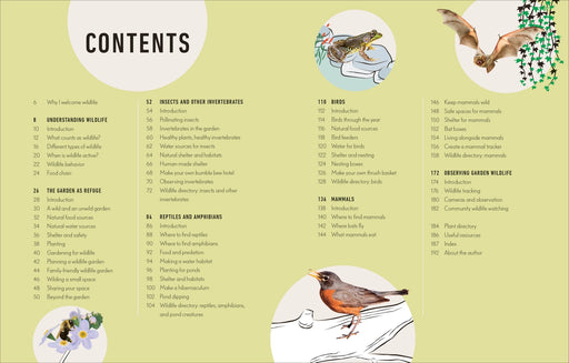 table of contents with nature pictures included