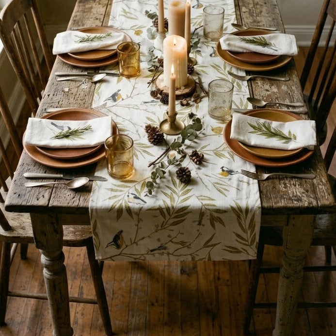 Willow Thicket Table Top Bundle - Table Runner and Set of 4 napkins