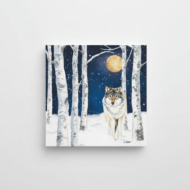 Winter Wolf Paper Napkins