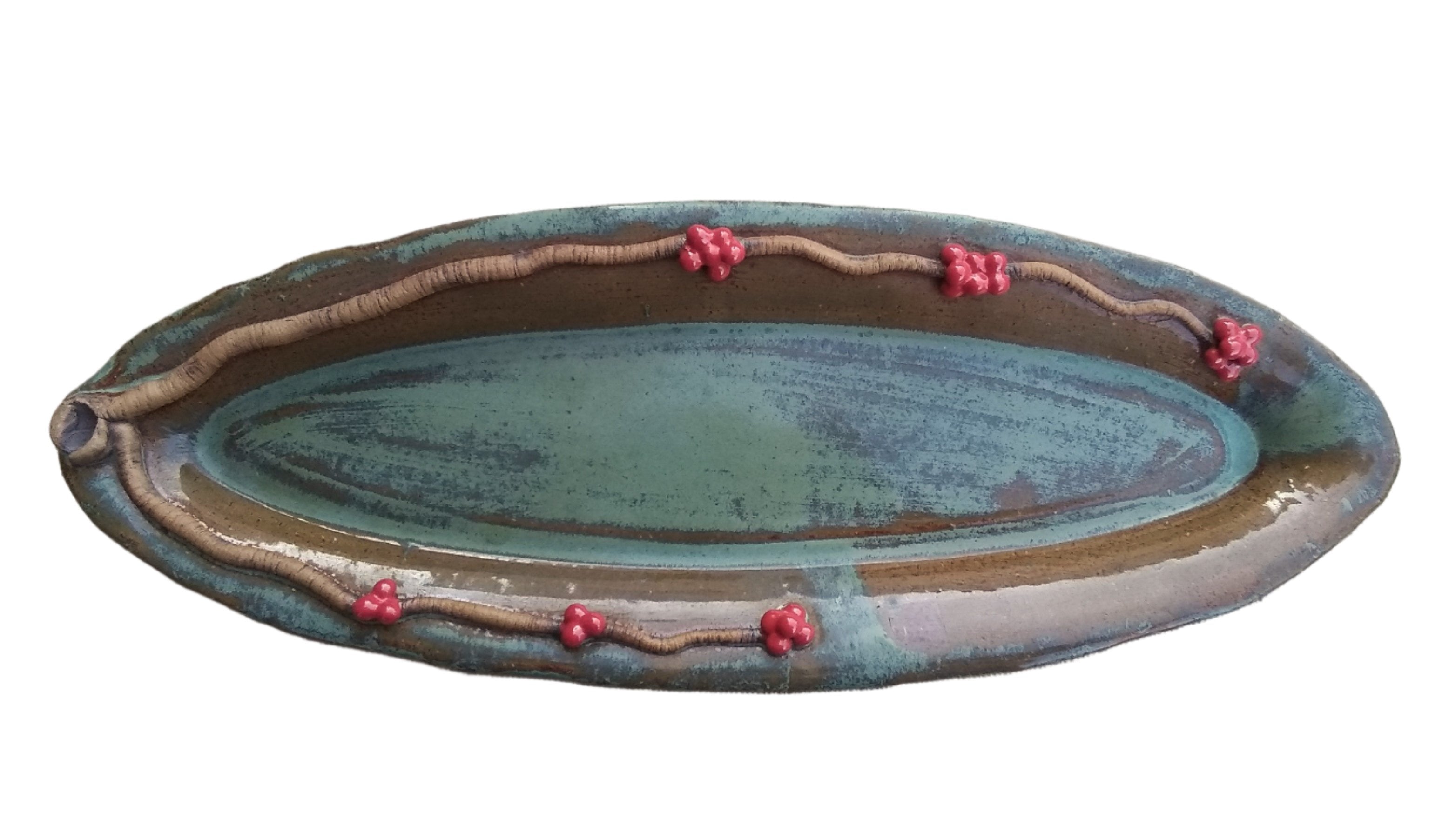 Stoneware Dessert Tray Set - Common Winterberry - Thumbnail 2