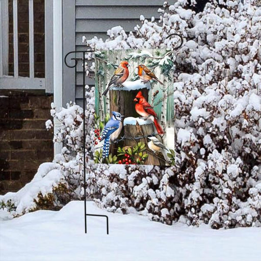 Winter Woodland Birds Garden Flag
Flag Stand Not Included