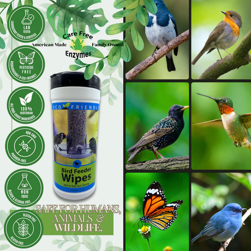 Bird Feeder Cleaner Wipes 40ct
Safe for humans, pets and other wildlife