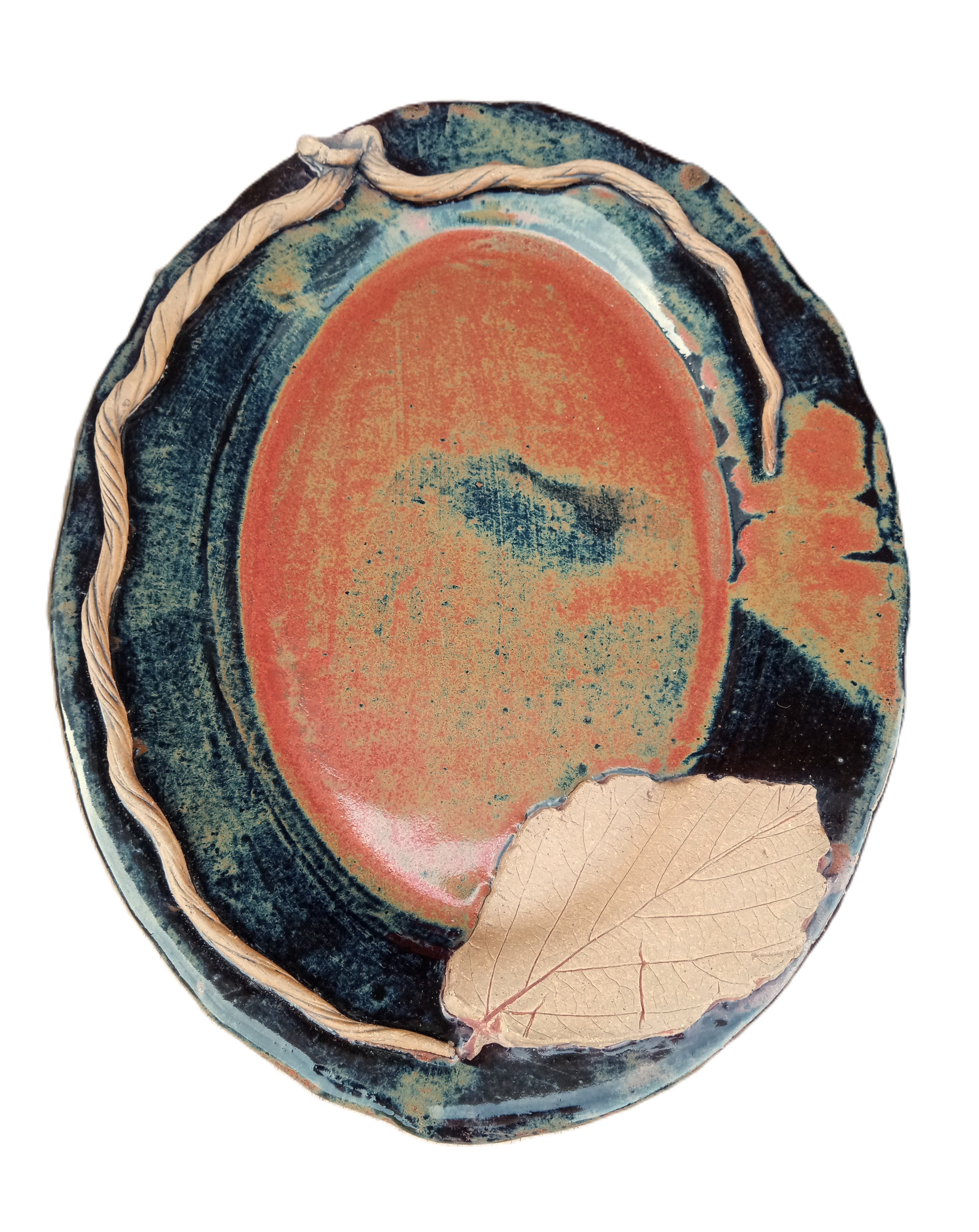 Stoneware Oval Platter - Common Witch-hazel