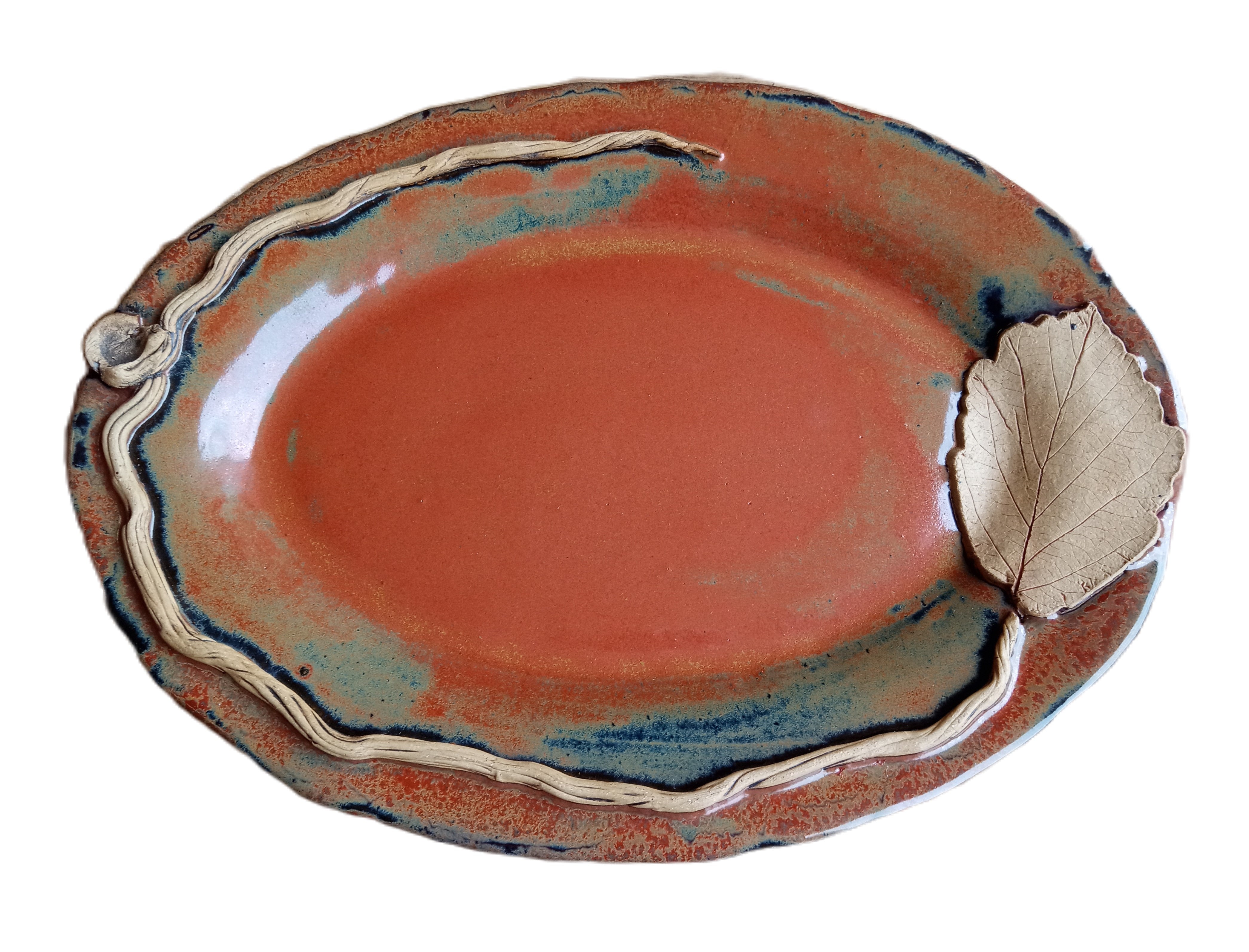 Stoneware Oval Platter - Common Witch-hazel - Thumbnail 2