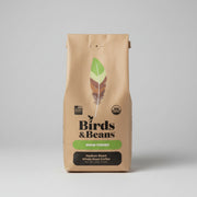 Wood Thrush Medium Roast Whole Bean Coffee in 12 oz bag with white background