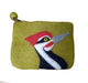 Bird Felt Coin Purse - pileated woodpecker