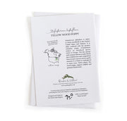 yellow wood poppy information on the back of card