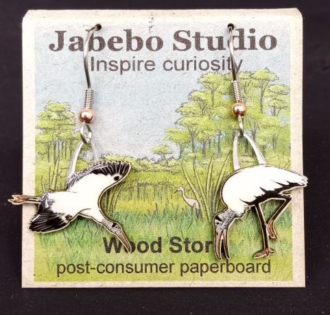 Wood Stork Earrings