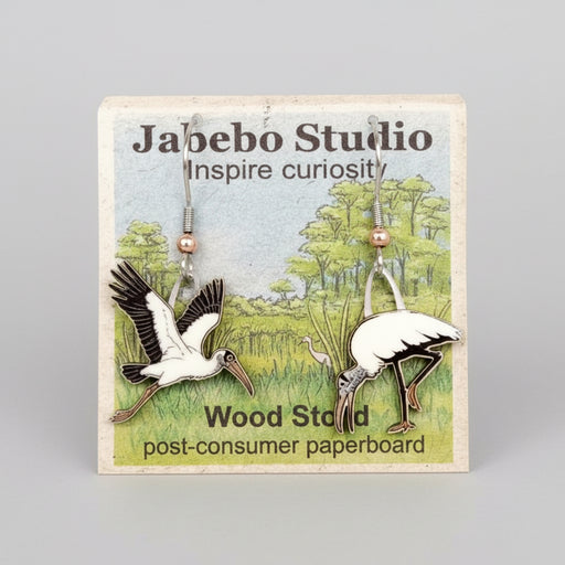 Wood Stork Earrings