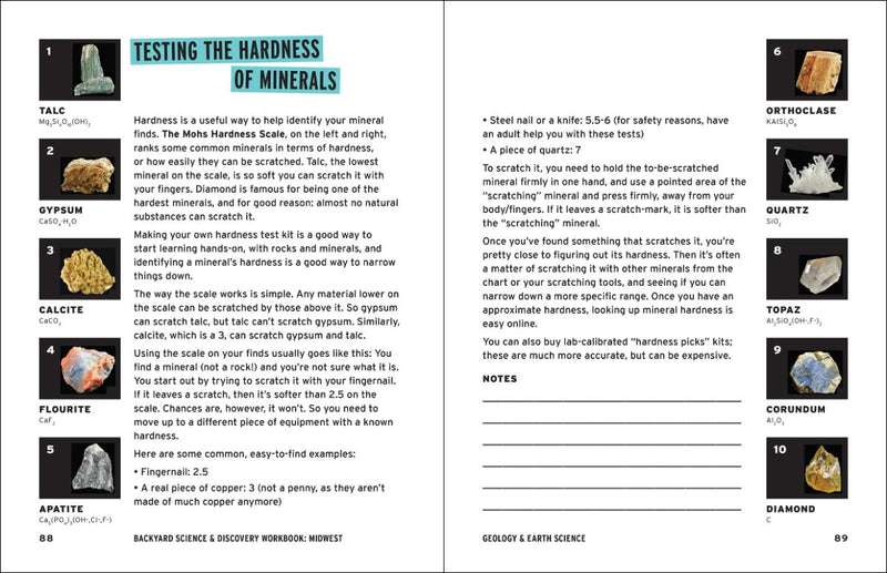 Backyard Nature & Science Workbook Midwest sample pages